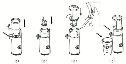 Heroshi Saisho Juicer assembly